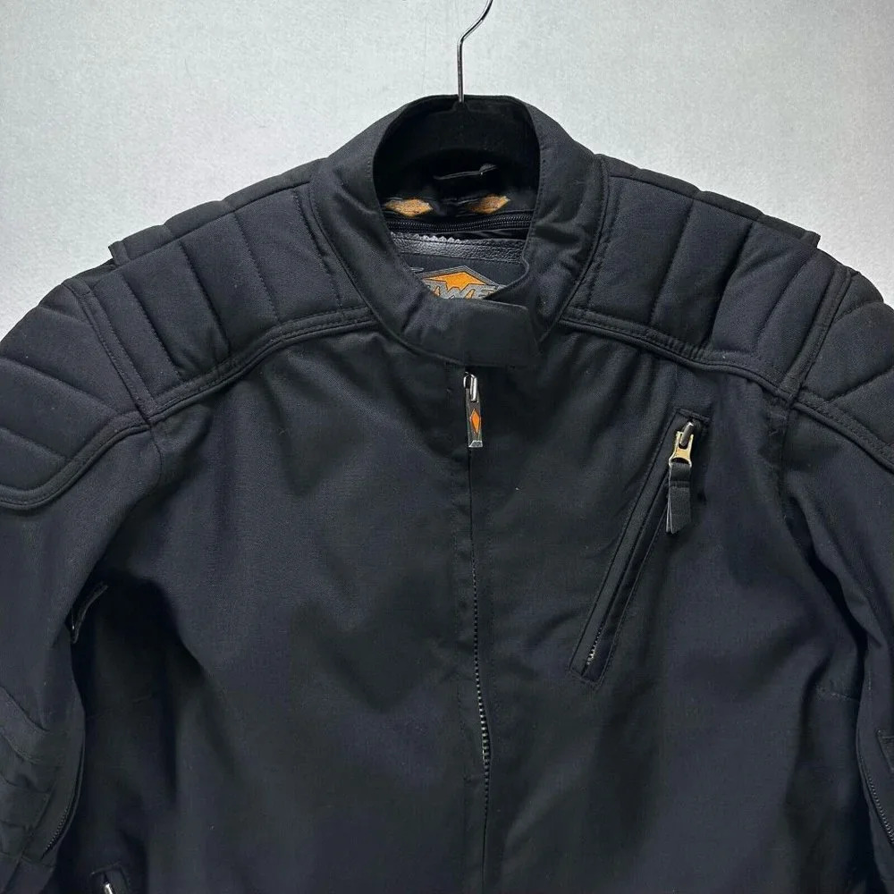 Power Trip Jacket Womens Size L Motocross Riding Padded Shoulder Nylon Black - Picture 4 of 13